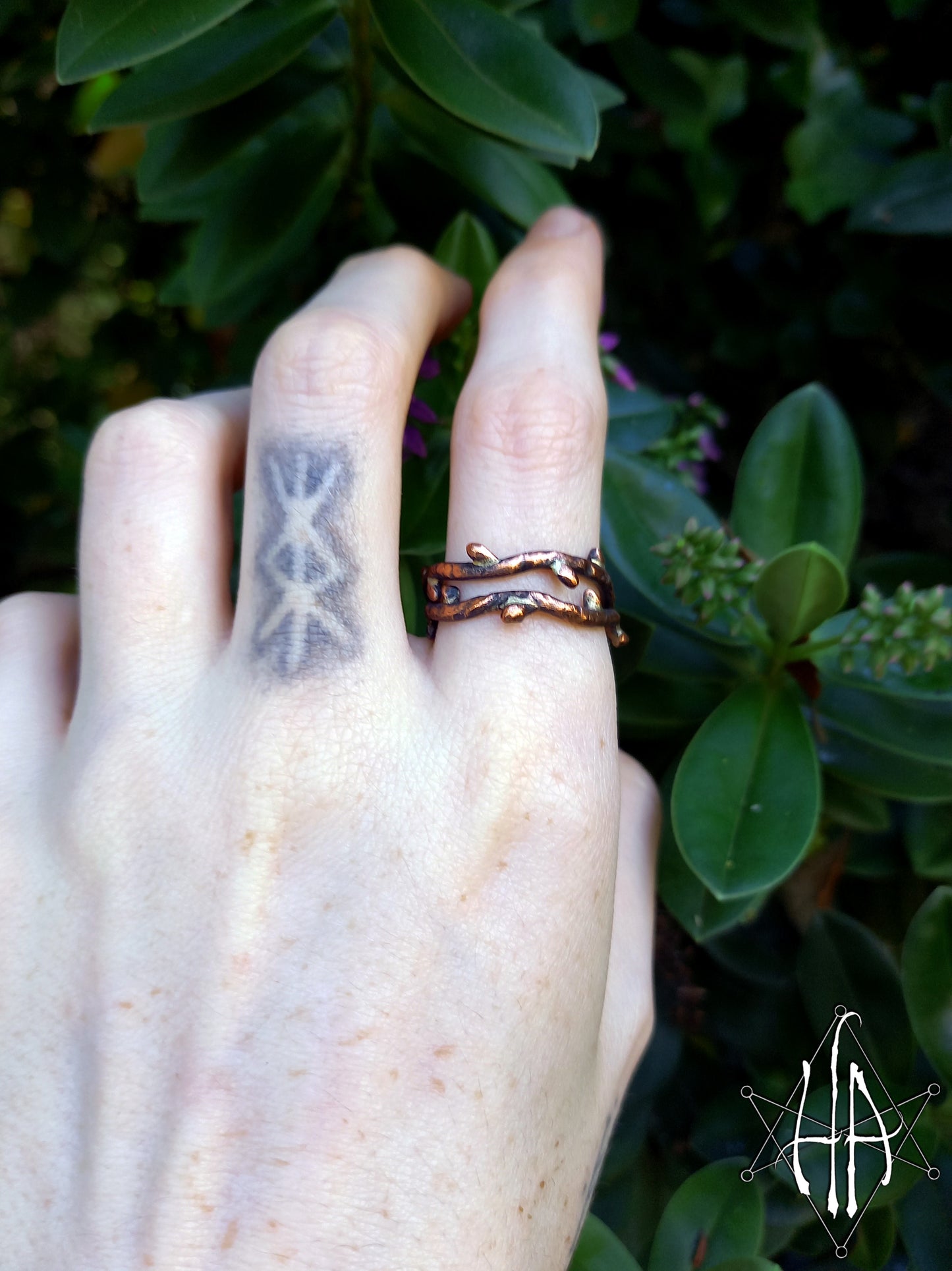 Dainty Copper "Twig" Ring