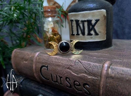 Triple Moon Opal Ring
