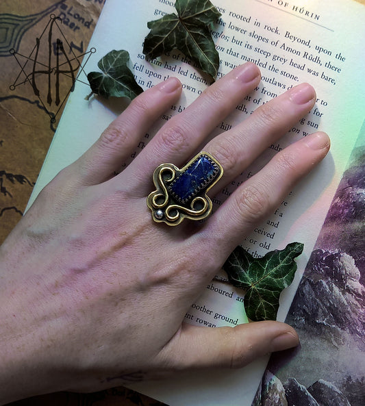Lapis Lazuli Statement Ring