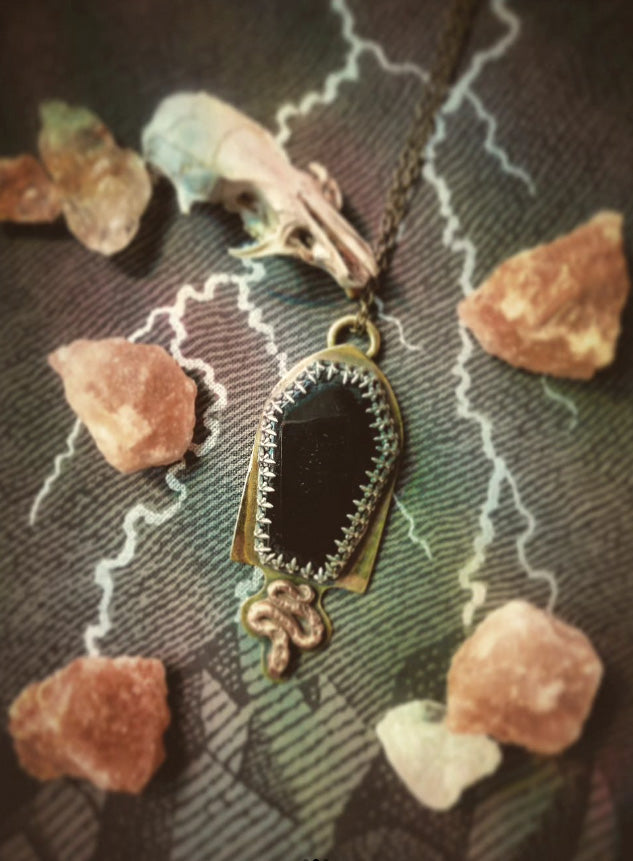 Onyx Coffin Necklace