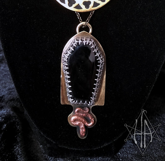 Onyx Coffin Necklace