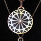 Rose Window Necklace with Blue Moonstone