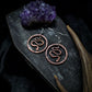 Copper Snake Dangle Hoop Earrings