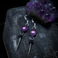 Amethyst and Vintage Coffin Nail Earrings