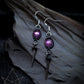 Amethyst and Vintage Coffin Nail Earrings