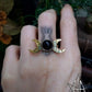 Triple Moon Opal Ring, Size UK S