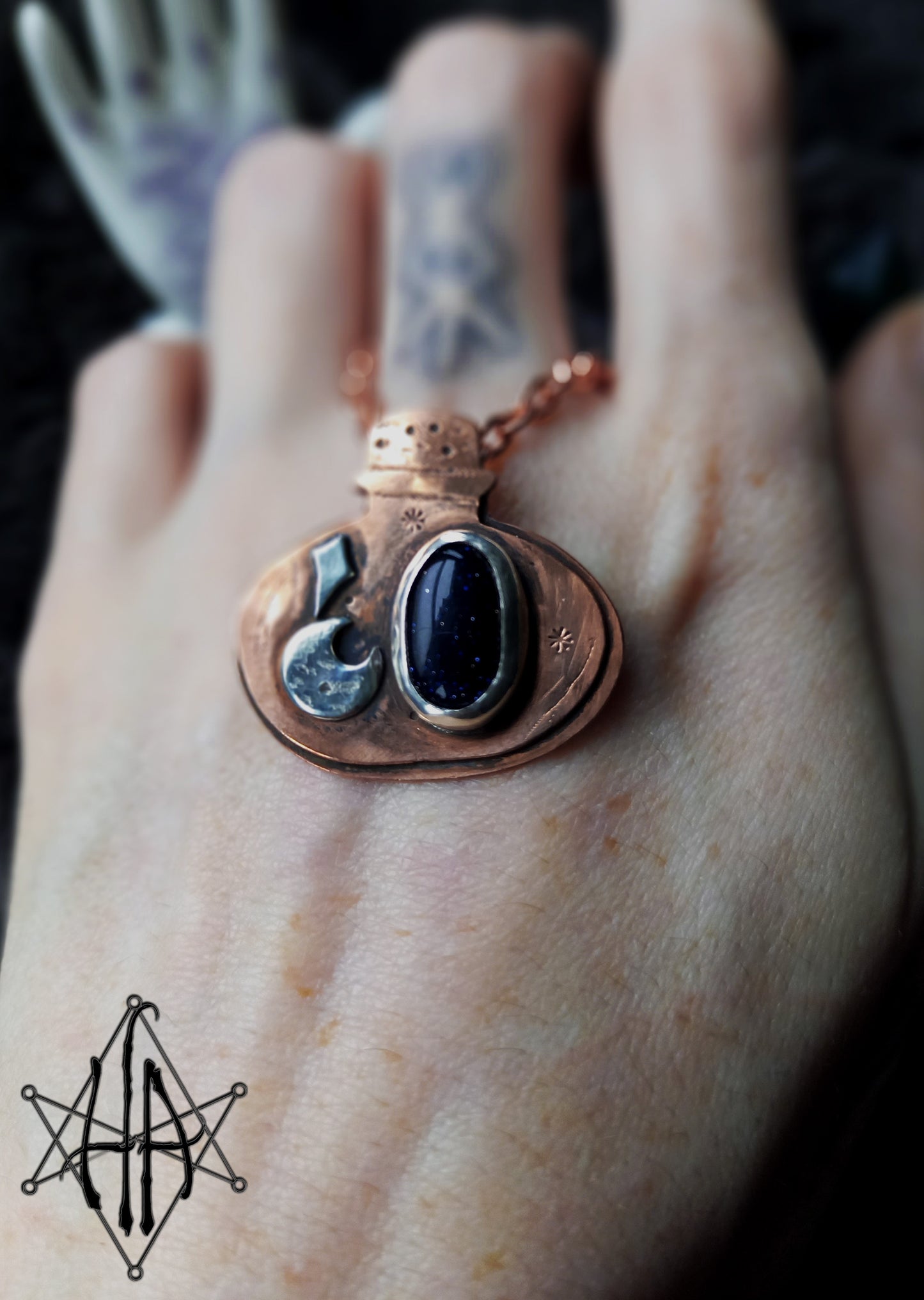 Copper Spell Jar Necklace