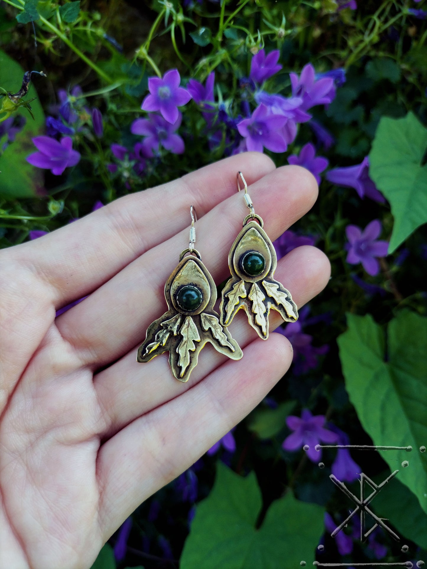 Jade Leaf Earrings