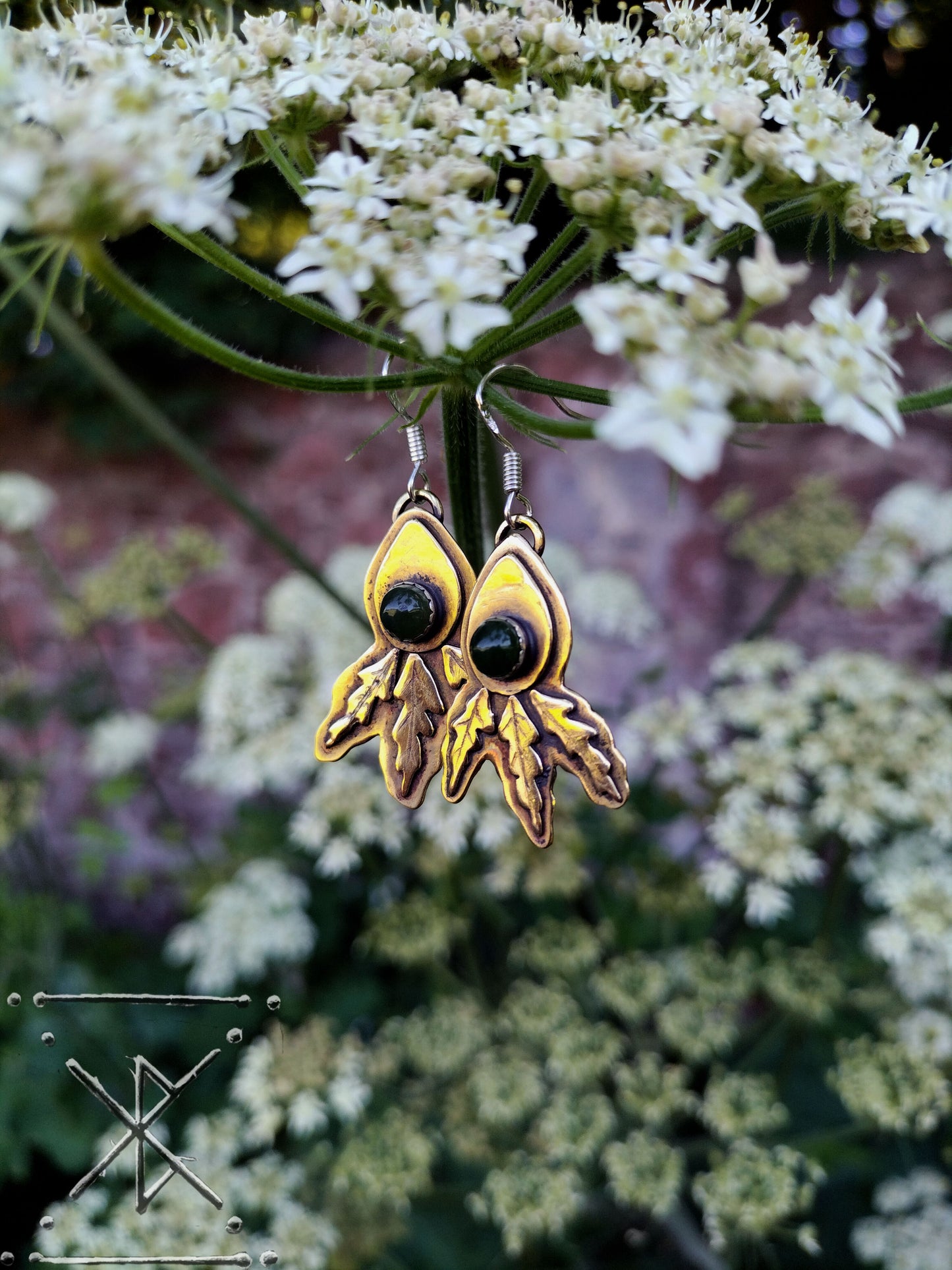 Jade Leaf Earrings