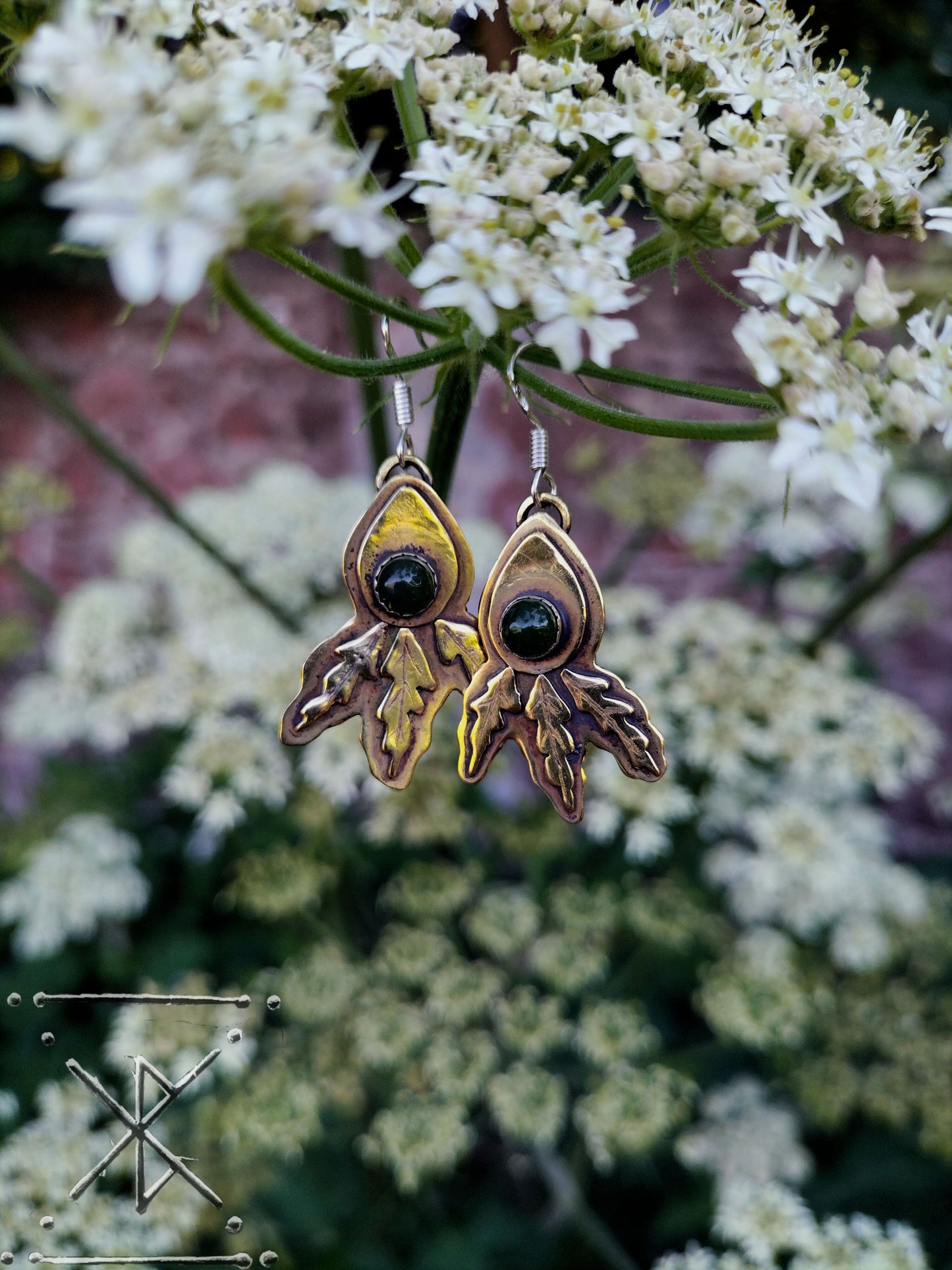 Jade Leaf Earrings