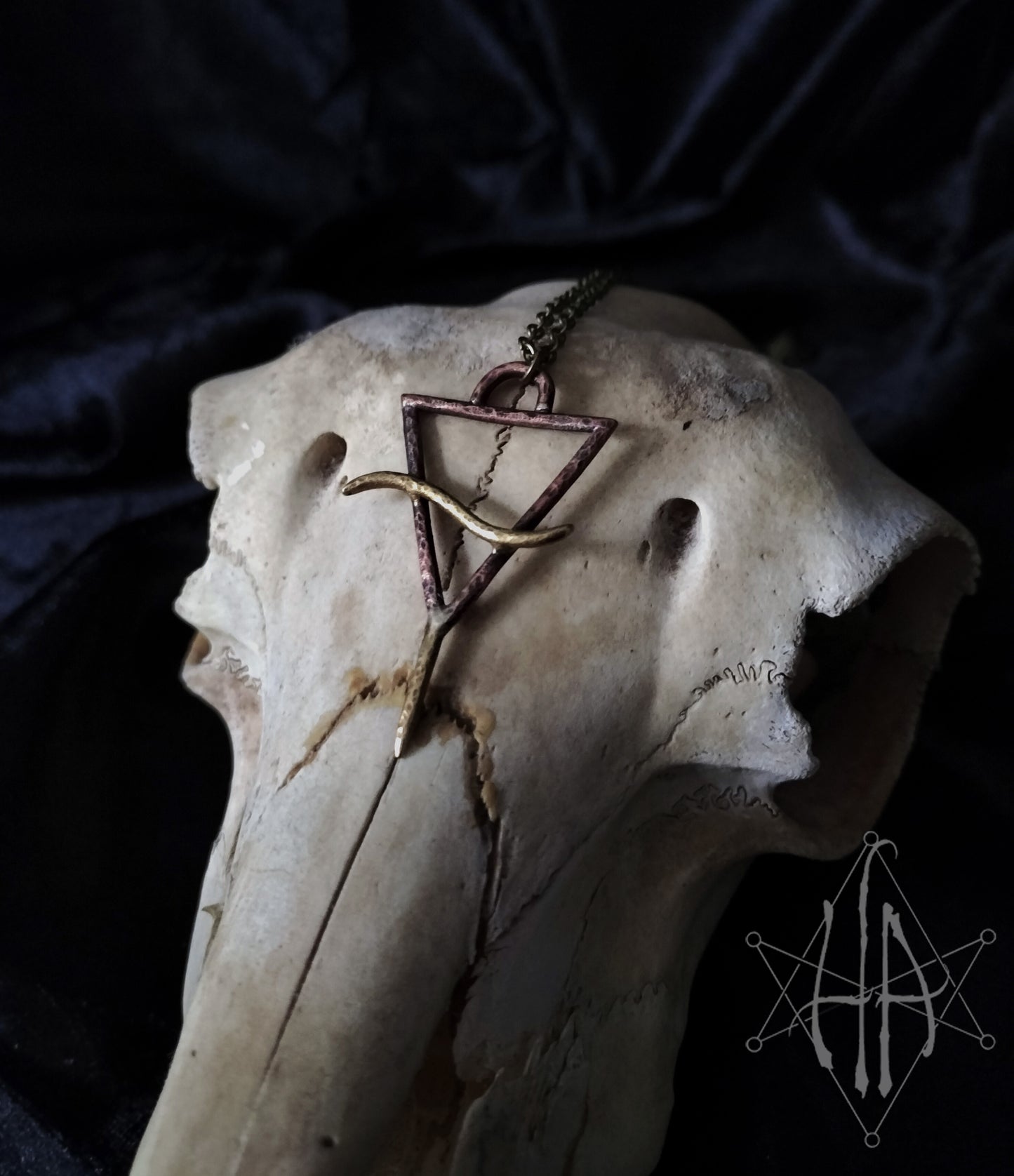 Sacred Occult Triangle Elemental Necklace