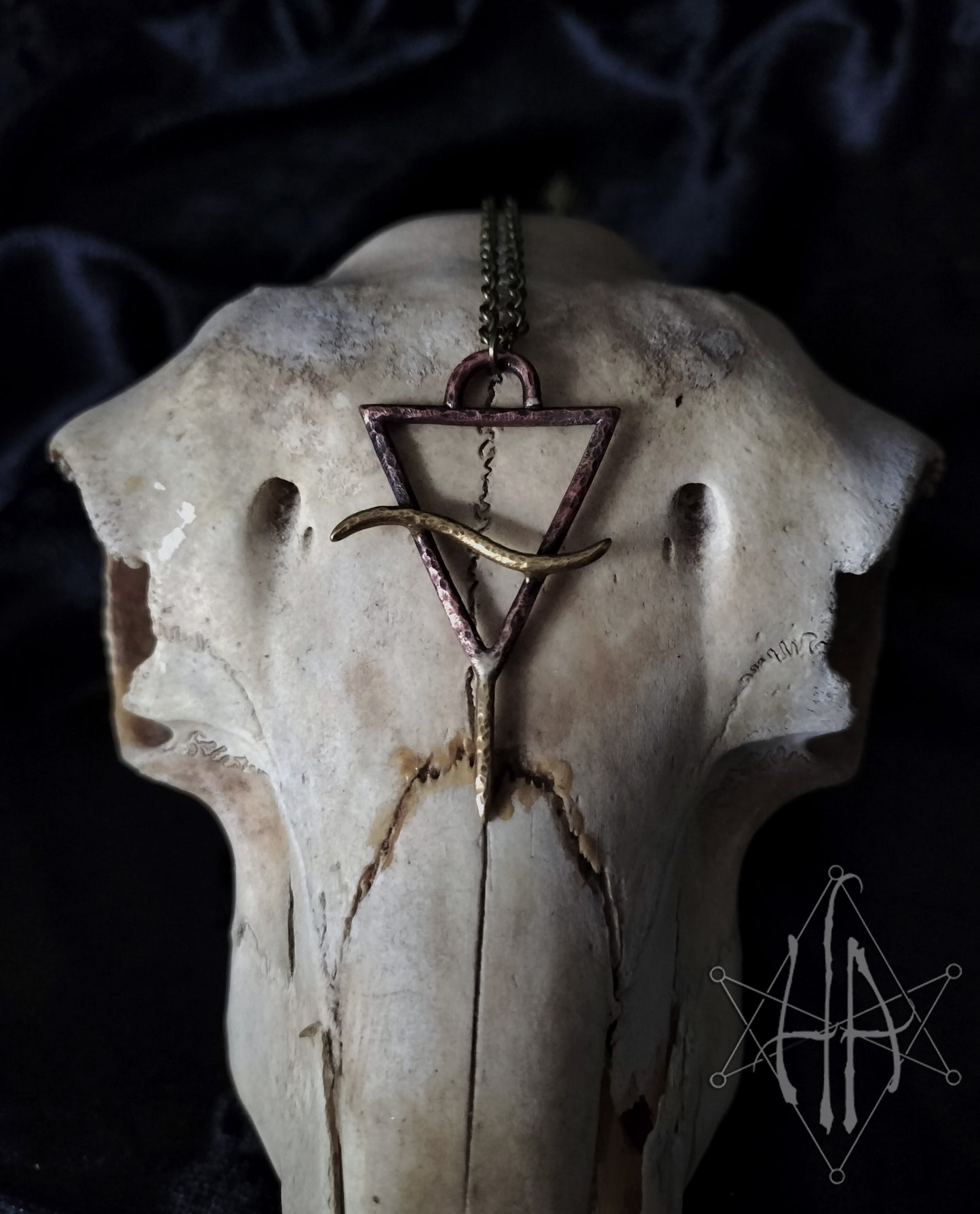 Sacred Occult Triangle Elemental Necklace