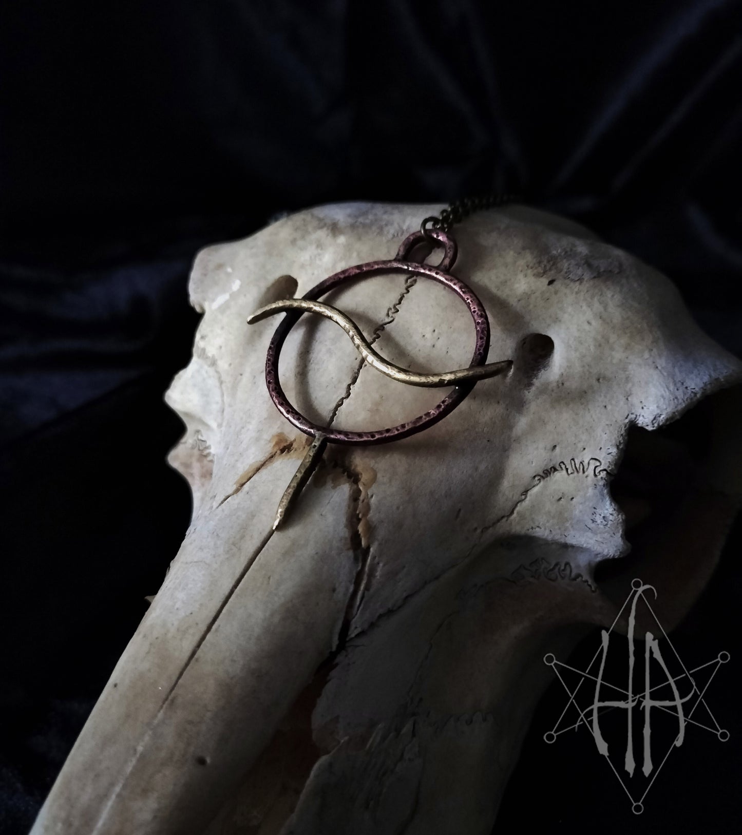 Sacred Occult Elemental Circle Necklace