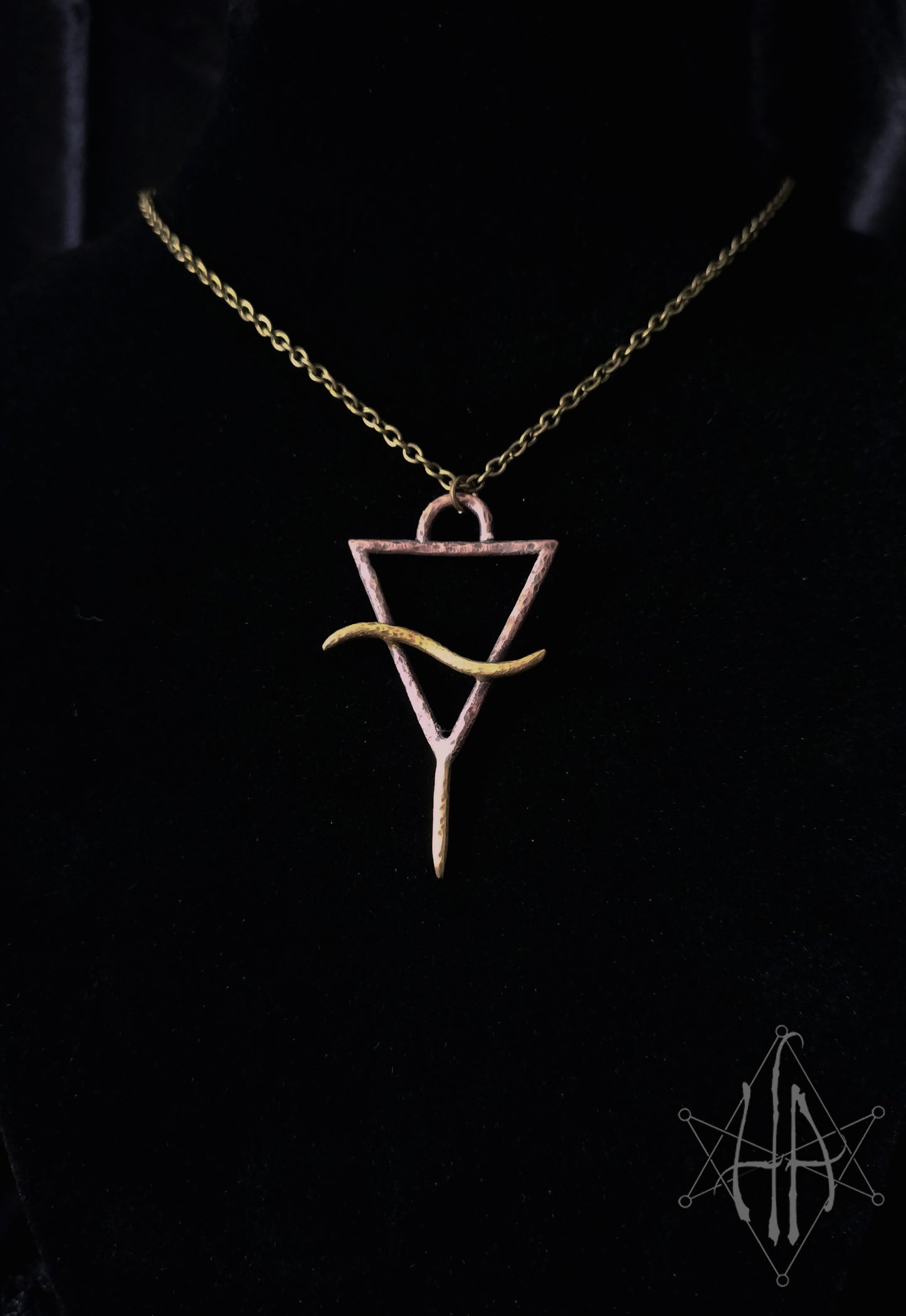 Sacred Occult Triangle Elemental Necklace