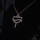 Sacred Occult Half Moon Elemental Necklace