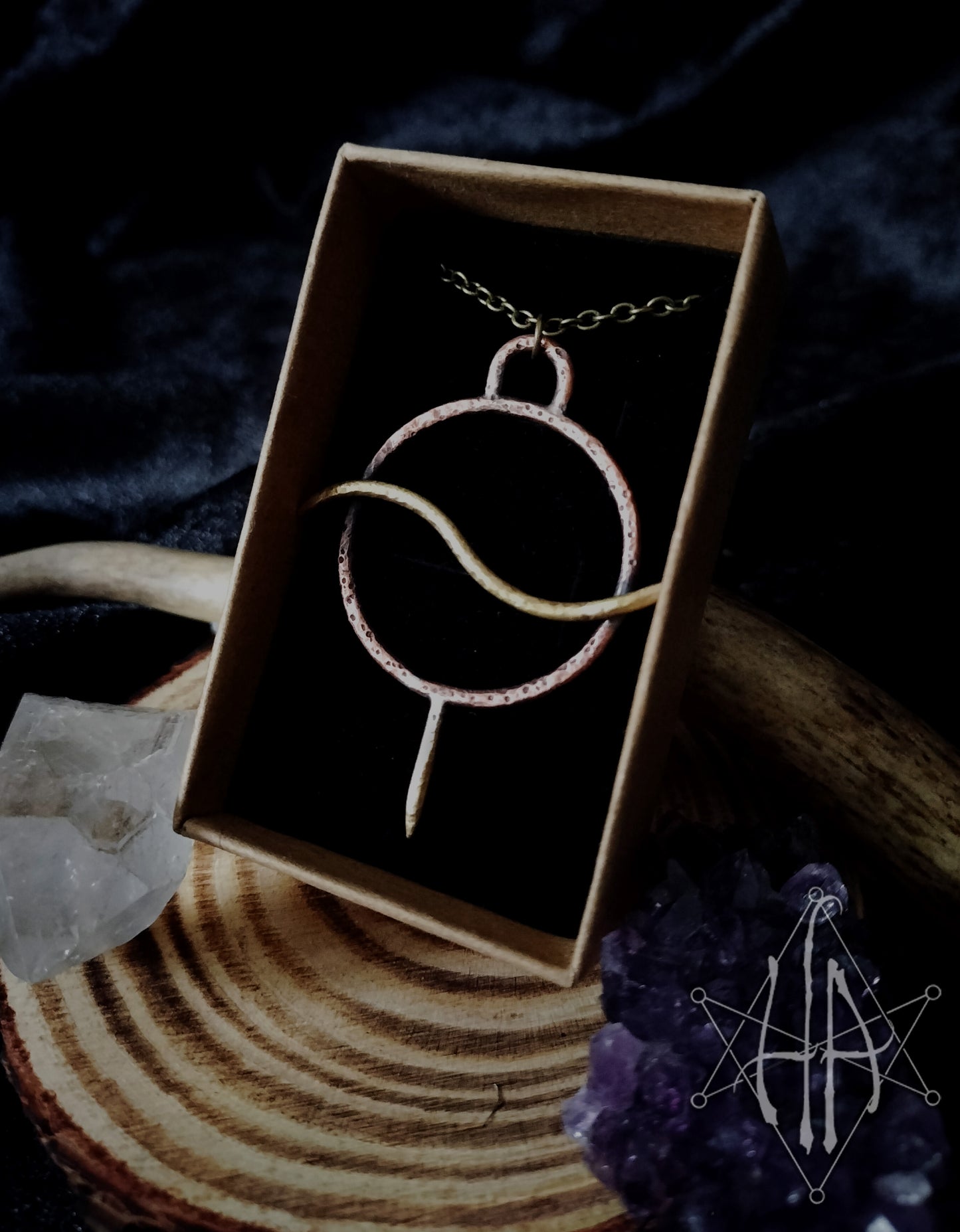 Sacred Occult Elemental Circle Necklace